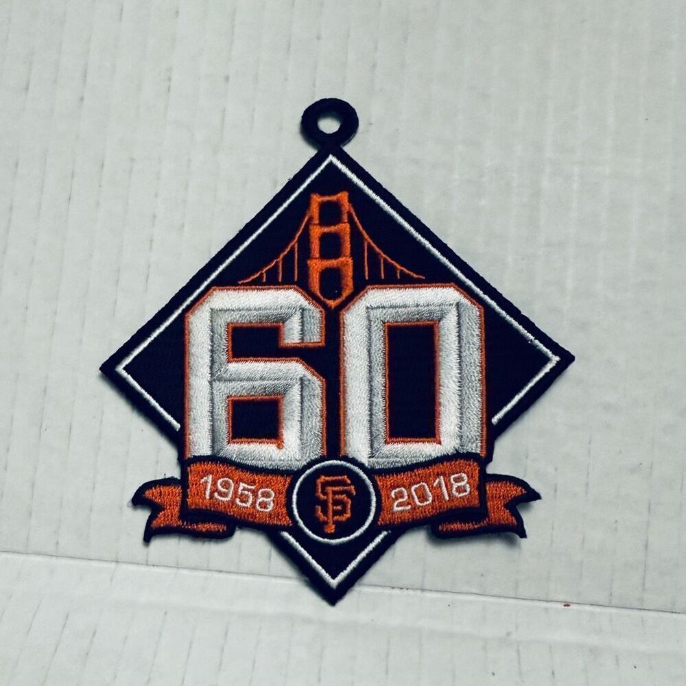 60 Year Anniversary San Francisco Giants‎ Patch Golden Gate Bridge 1958 - 2018